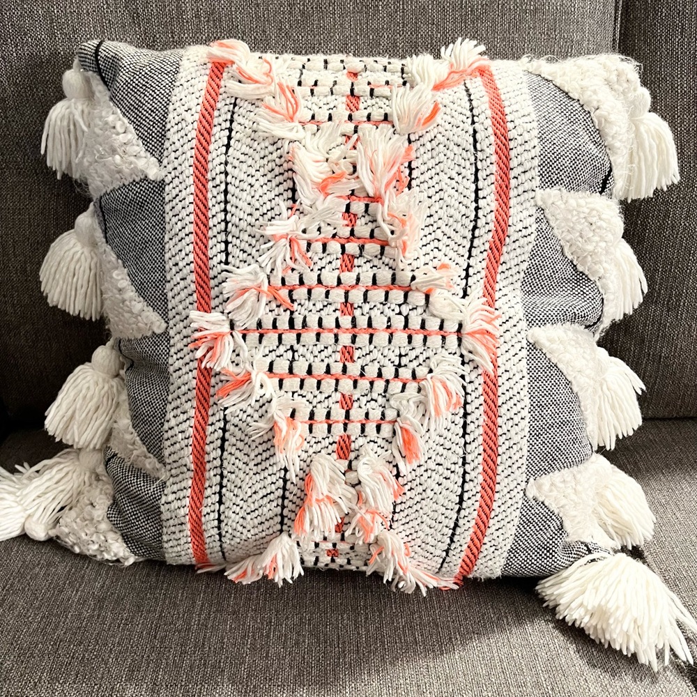 Anthropologie Edna Woven Texture Accent Pillow
